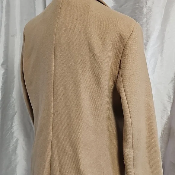 ZARA WOOL COAT MANTECO LIGHT TAN - Picture 6 of 12